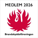 Brandskyddsföreningen – Medlem 2026 (medlemslogotyp)
