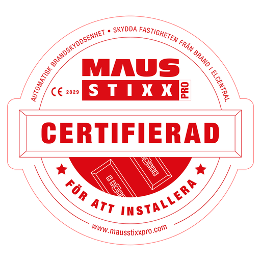 MAUS Stixx PRO – TY Safety är certifierad för att installera självaktiverande aerosolbrandsläckare (CE 2829)