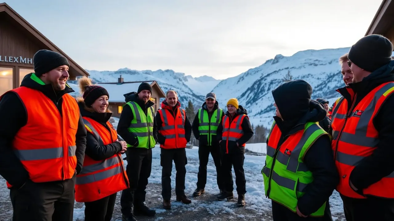 Fjällmiljö för en säkerhetsresa med utbildning och teambuilding